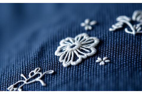 繊細な刺し子のアートピース